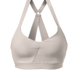 Athleta Silver Grey Scalloped sports bra